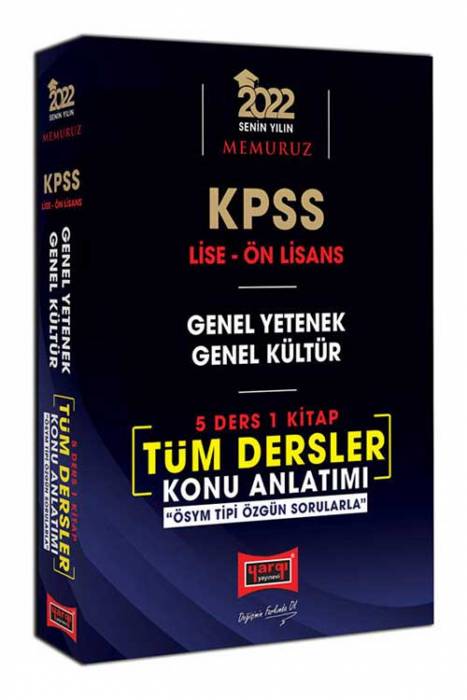 Yargı 2022 KPSS Lise Ön Lisans GY GK 5 Ders 1 Kitap Tüm Dersler Konu Anlatımı