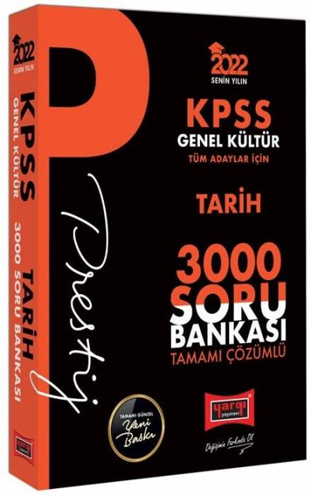 Yargı 2022 KPSS Prestij Tarih 3000 Soru Bankası Çözümlü Yargı Yayınları