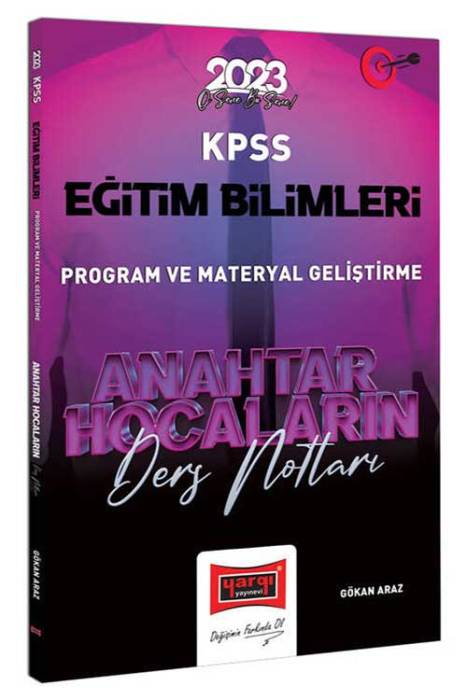 2023 KPSS Eğitim Bilimleri Anahtar Hocaların Program Geliştirme Ders Notları Yargı Yayınları