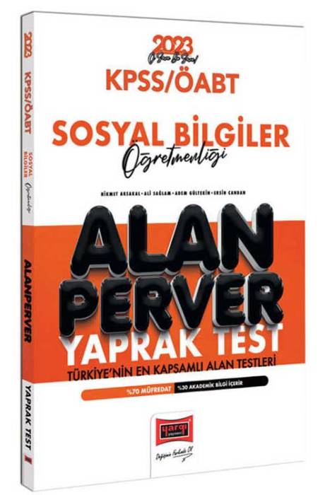 2023 KPSS ÖABT Sosyal Bilgiler Öğretmenliği Alanperver Yaprak Test Yargı Yayınları