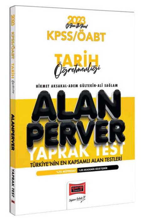 2023 KPSS ÖABT Tarih Öğretmenliği Alanperver Yaprak Test Yargı Yayınları