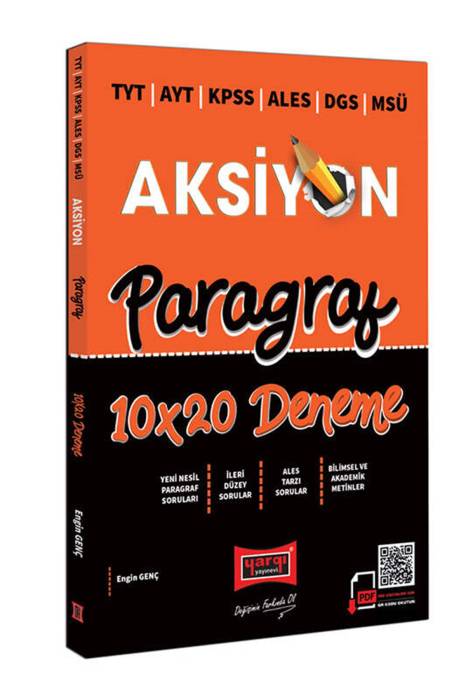 Yargı 2022 TYT AYT KPSS ALES DGS MSÜ Aksiyon Paragraf 10x20 Deneme Yargı Yayınları