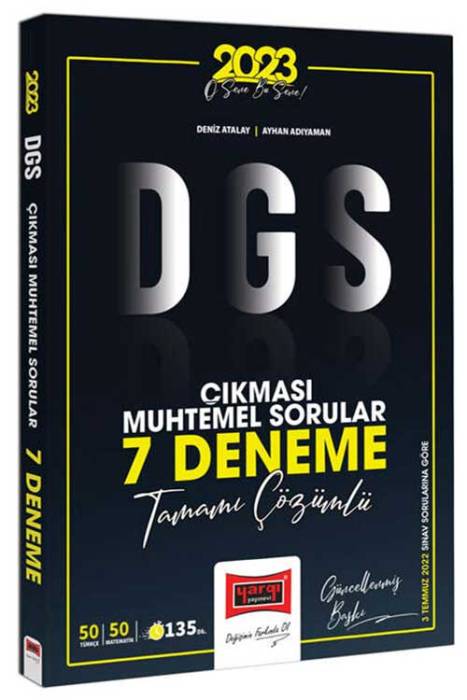 Yargı 2023 DGS Çıkması Muhtemel Sorular Tamamı Çözümlü 7 Deneme