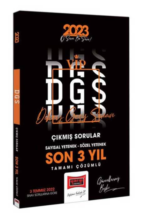 Yargı 2023 DGS Son 3 Yıl Tamamı Çözümlü Çıkmış Sınav Soruları Yargı Yayınları