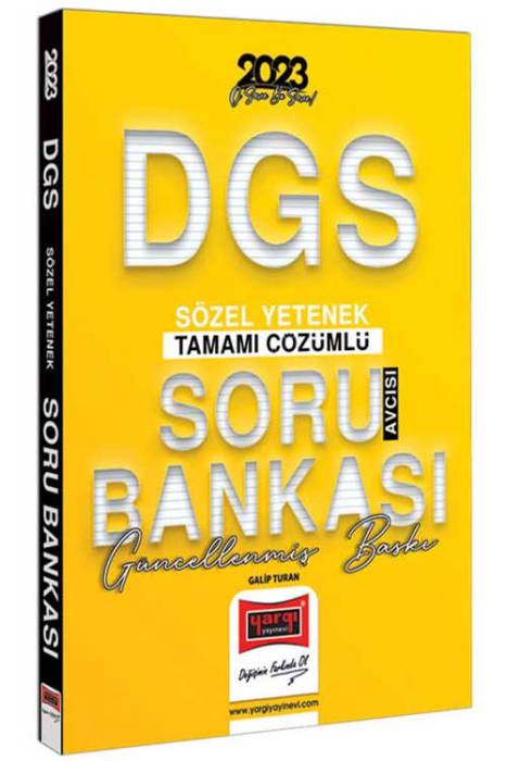 Yargı 2023 DGS Soru Avcısı Tamamı Çözümlü Sözel Yetenek Soru Bankası