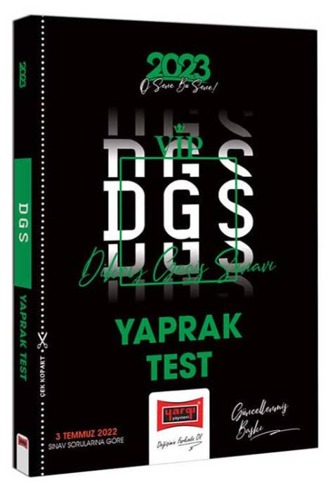 Yargı 2023 DGS Yaprak Test Yargı Yayınları