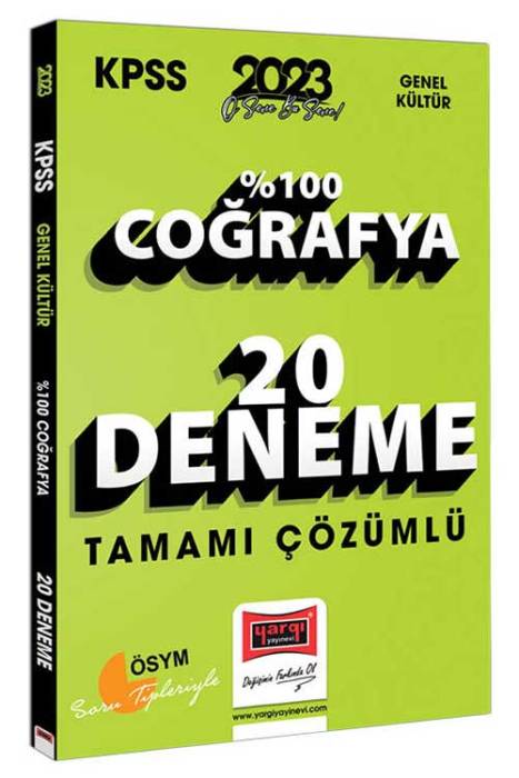 Yargı 2023 KPSS Coğrafya Tamamı Çözümlü 20 Deneme Yargı Yayınları