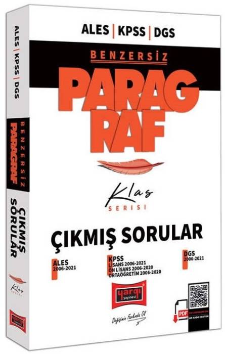 Yargı ALES KPSS DGS Paragraf Benzersiz Çıkmış Sorular Klas Serisi Yargı Yayınları