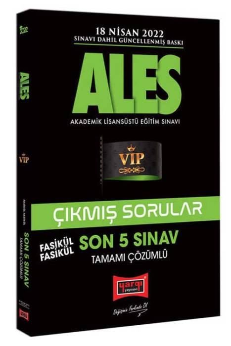 Yargı ALES Son 5 Sınav Fasikül Fasikül Tamamı Çözümlü Çıkmış Sorular Güncel Baskı