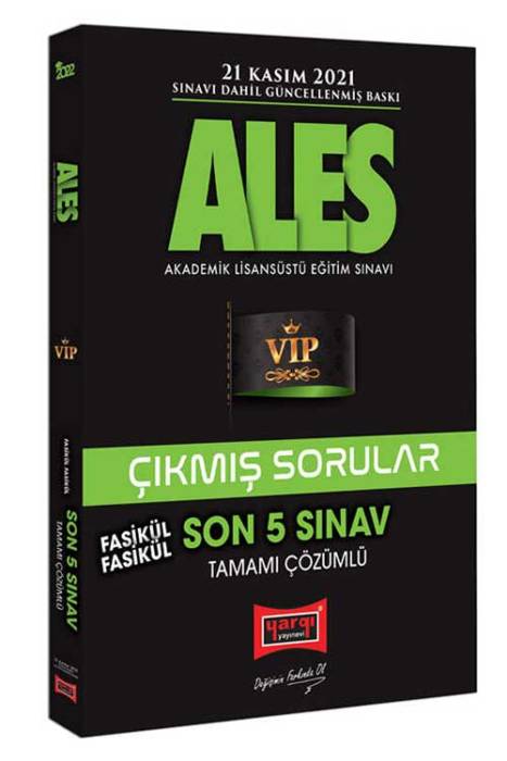 Yargı ALES Son 5 Sınav Fasikül Fasikül Tamamı Çözümlü Çıkmış Sorular Yargı Yayınları