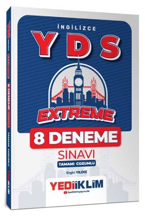 YDS İngilizce Extreme Tamamı Çözümlü 8 Deneme Sınavı Yediiklim Yayınları