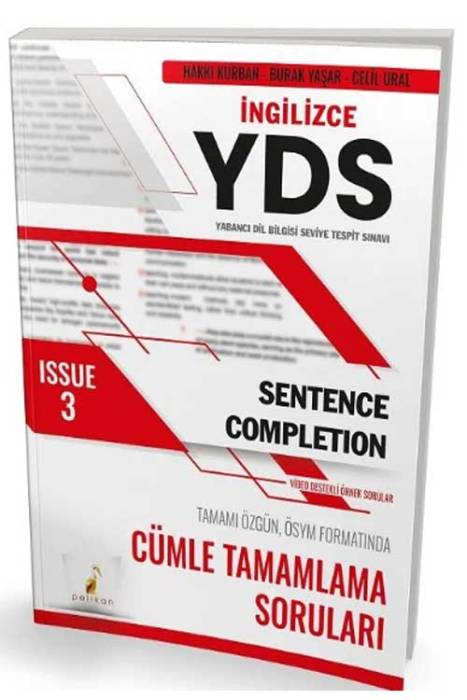 YDS İngilizce Issue 3 Cümle Tamamlama Soruları Pelikan Yayınevi