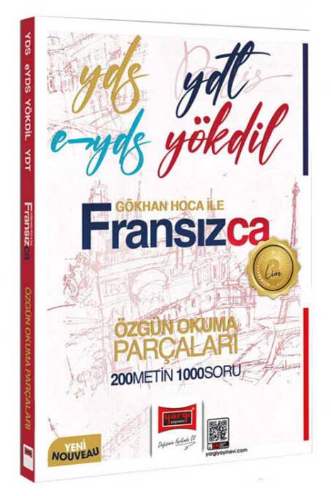 2025 YDS YDT E-YDS YÖKDİL Gökhan Hoca İle Fransızca Özgün Okuma Parçaları 200 Metin 1000 Soru Yargı Yayınları