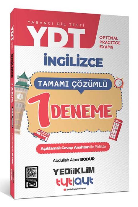 YDT Optimal Practice Exams Tamamı Çözümlü 7 Deneme Yediiklim Yayınları