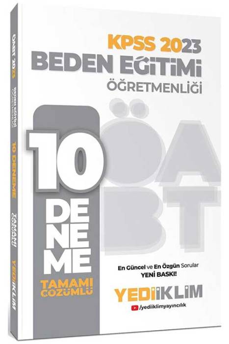 2023 ÖABT Beden Eğitimi Öğretmenliği Tamamı Çözümlü 10 Deneme Yediiklim Yayınları