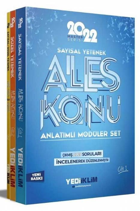 Yediiklim 2022 ALES Master Serisi Konu Anlatımlı Modüler Set 3 Cilt Yediiklim Yayınları