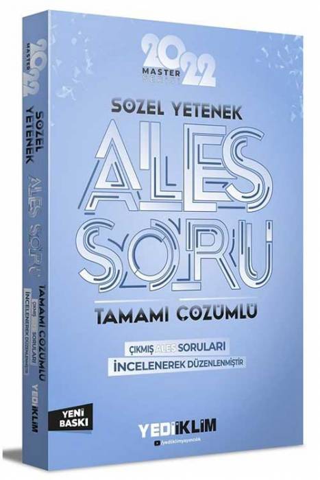 Yediiklim 2022 ALES Master Serisi Sözel Yetenek Soru Bankası Çözümlü Yediiklim Yayınları