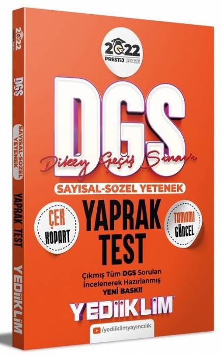 Yediiklim 2022 DGS Prestij Çek Kopart Yaprak Test Yediiklim Yayınları