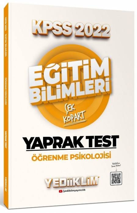 Yediiklim 2022 KPSS Eğitim Bilimleri Öğrenme Psikolojisi Yaprak Test Çek Kopart Yediiklim Yayınları