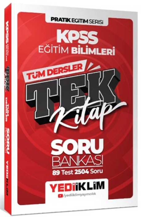 2025 KPSS Eğitim Bilimleri Tüm Dersler Tek Kitap Soru Bankası Yediiklim Yayınları