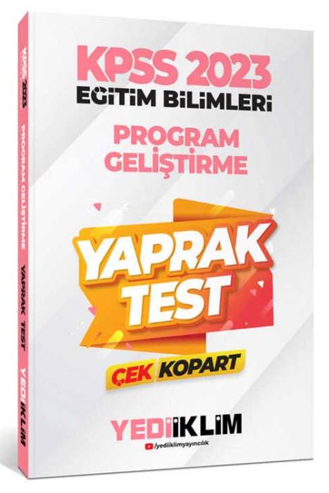 2023 KPSS Eğitim Bilimleri Program Geliştirme Çek Kopart Yaprak Test