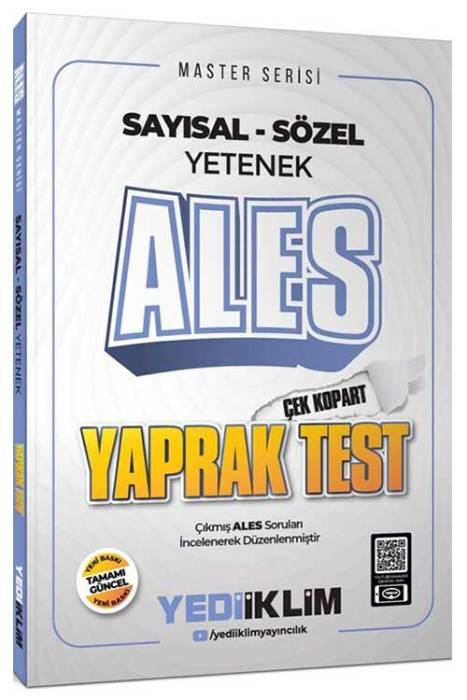 2025 ALES Sayısal Sözel Yetenek Master Serisi Çek Kopart Yaprak Test Yediiklim Yayınları