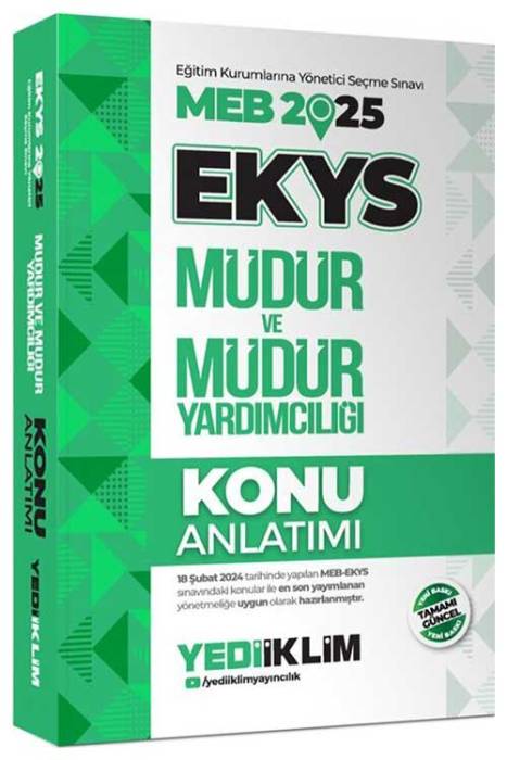 2025 MEB EKYS Müdür ve Müdür Yardımcılığı Konu Anlatımı Yediiklim Yayınları