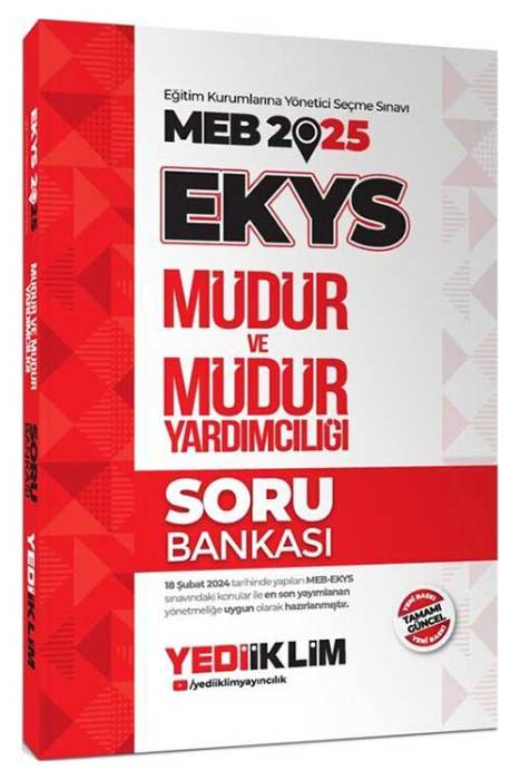 2025 MEB EKYS Müdür ve Müdür Yardımcılığı Soru Bankası Yediiklim Yayınları