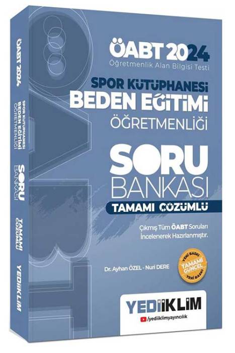 2024 ÖABT Spor Kütüphanesi Beden Eğitimi Öğretmenliği Tamamı Çözümlü Soru Bankası Yediiklim Yayınları