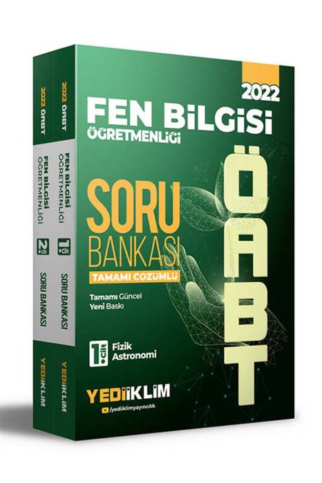 Yediiklim 2022 ÖABT Fen Bilgisi Öğretmenliği Tamamı Çözümlü Soru Bankası 2 Cilt Yediiklim Yayınları