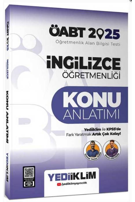 2025 ÖABT İngilizce Konu Anlatımı Yediiklim Yayınları