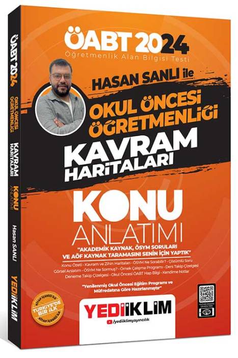 2024 ÖABT Hasan Sanlı ile Okul Öncesi Öğretmenliği Kavram Haritaları Konu Anlatımı Yediiklim Yayınları