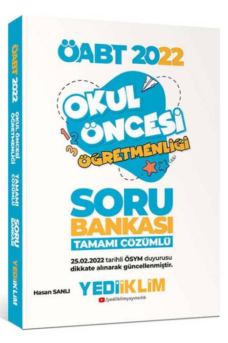 Yediiklim 2022 ÖABT Okul Öncesi Öğretmenliği Tamamı Çözümlü Soru Bankası