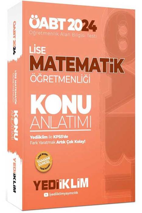 2024 ÖABT Lise Matematik Öğretmenliği Konu Anlatımı Yediiklim Yayınları