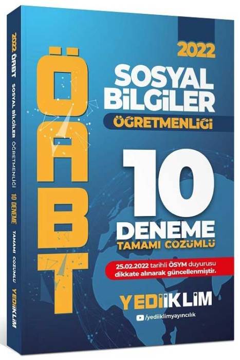 Yediiklim 2022 ÖABT Sosyal Bilgiler Öğretmenliği 10 Deneme Çözümlü