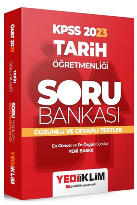 2023 ÖABT Tarih Öğretmenliği Soru Bankası Çözümlü Yediiklim Yayınları