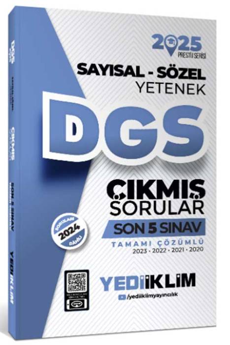 2025 DGS Prestij Serisi Sayısal Sözel Yetenek Son 5 Yıl Çıkmış Sorular Çözümlü Yediiklim Yayınları