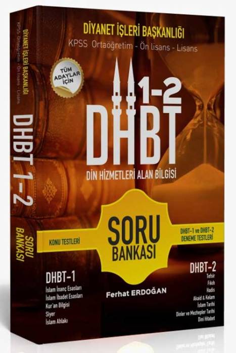 DHBT - Din Hizmetleri Alan Bilgisi 1-2 Soru Bankası Ferhat Erdoğan Yayınları