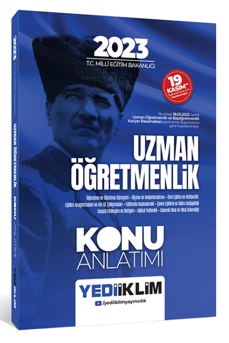 2023 T.C. Millî Eğitim Bakanlığı Uzman Öğretmenlik Konu Anlatımı Yediiklim Yayınları