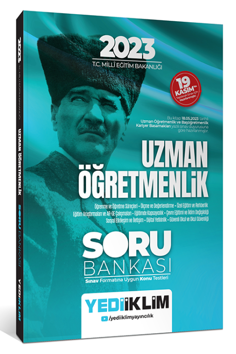 2023 T.C. Millî Eğitim Bakanlığı Uzman Öğretmenlik Soru Bankası Yediiklim Yayınları