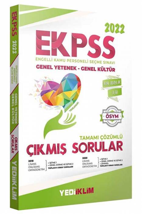 Yediiklim Yayınları 2022 EKPSS Tüm Adaylar Tamamı Çözümlü Çıkmış Sorular Yediiklim Yayınları