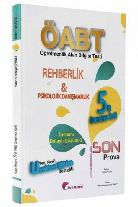 ÖABT Rehberlik ve Psikolojik Danışmanlık Son Prova 5 Deneme Çözümlü Yekta Özdil Akademi