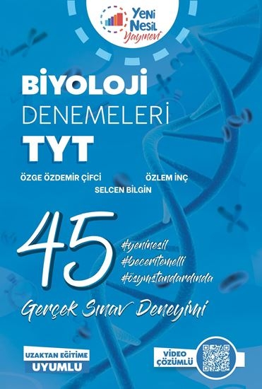 Yeni Nesil TYT Biyoloji 45 Deneme Sınavı Yeni Nesil Yayınları