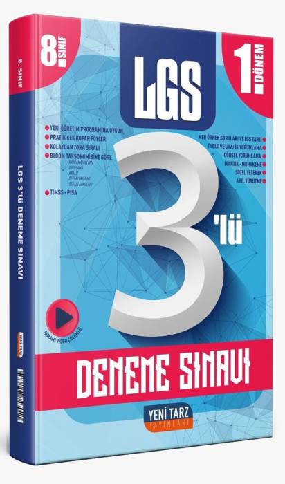 8. Sınıf LGS 3 lü Deneme Yeni Tarz Yayınları 