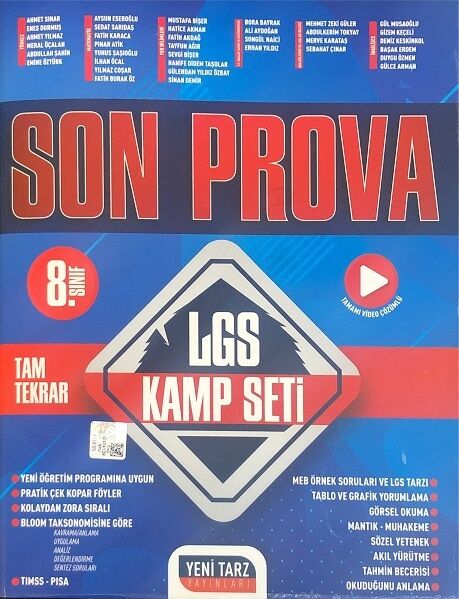 Yeni Tarz 8. Sınıf LGS Son Prova Kamp Seti Yeni Tarz Yayınları