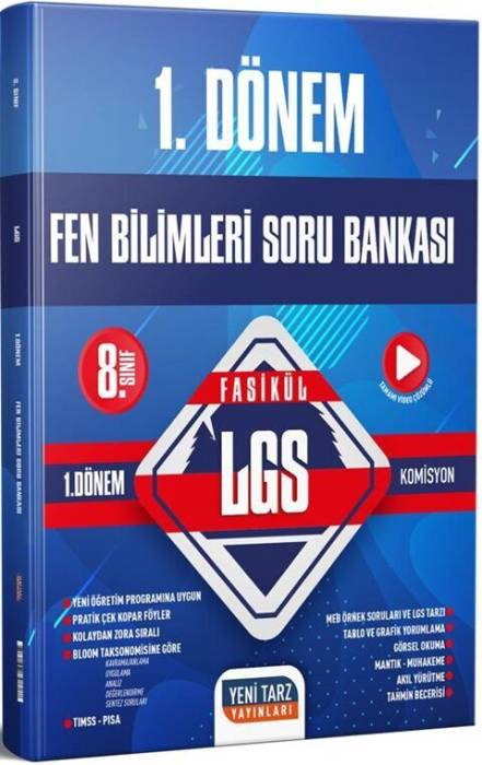 Yeni Tarz Yayınları 8. Sınıf Fen Bilimleri 1. Dönem Soru Bankası