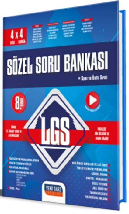 Yeni Tarz Yayınları 8. Sınıf LGS Sözel Soru Bankası