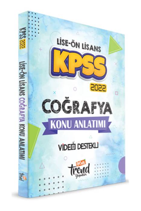 Yeni Trend 2022 KPSS Lise Ön Lisans Coğrafya Konu Anlatımı Video Destekli Yeni Trend Yayınları