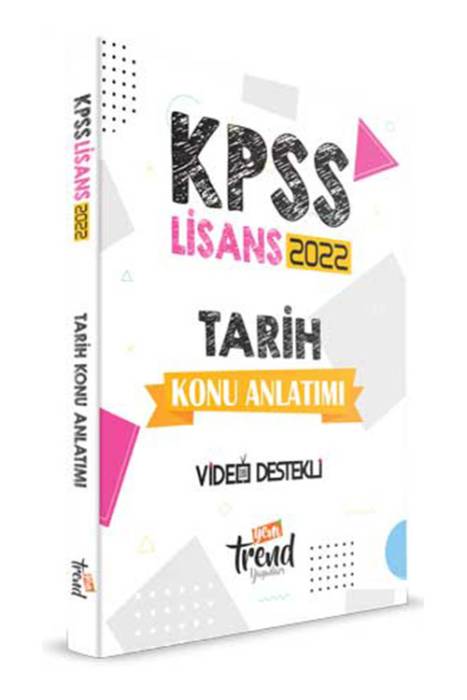 Yeni Trend 2022 KPSS Tarih Lisans Konu Anlatımı Video Destekli Yeni Trend Yayınları