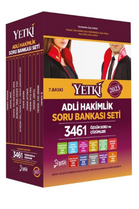  2023 Adli Hakimlik Soru Bankası Seti 7. Baskı Yetki Yayınları